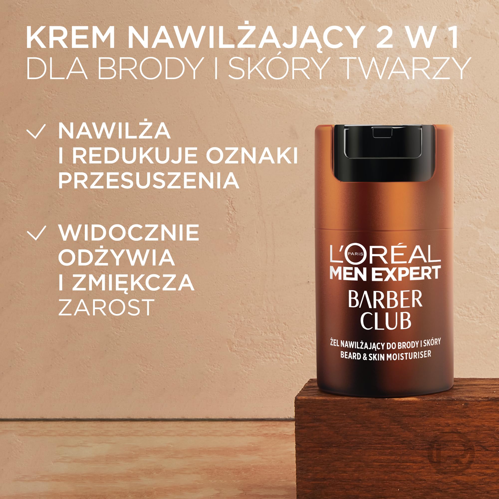 L'Oréal Paris Men Barber Club żel nawilżający do brody i skóry, 50 ml