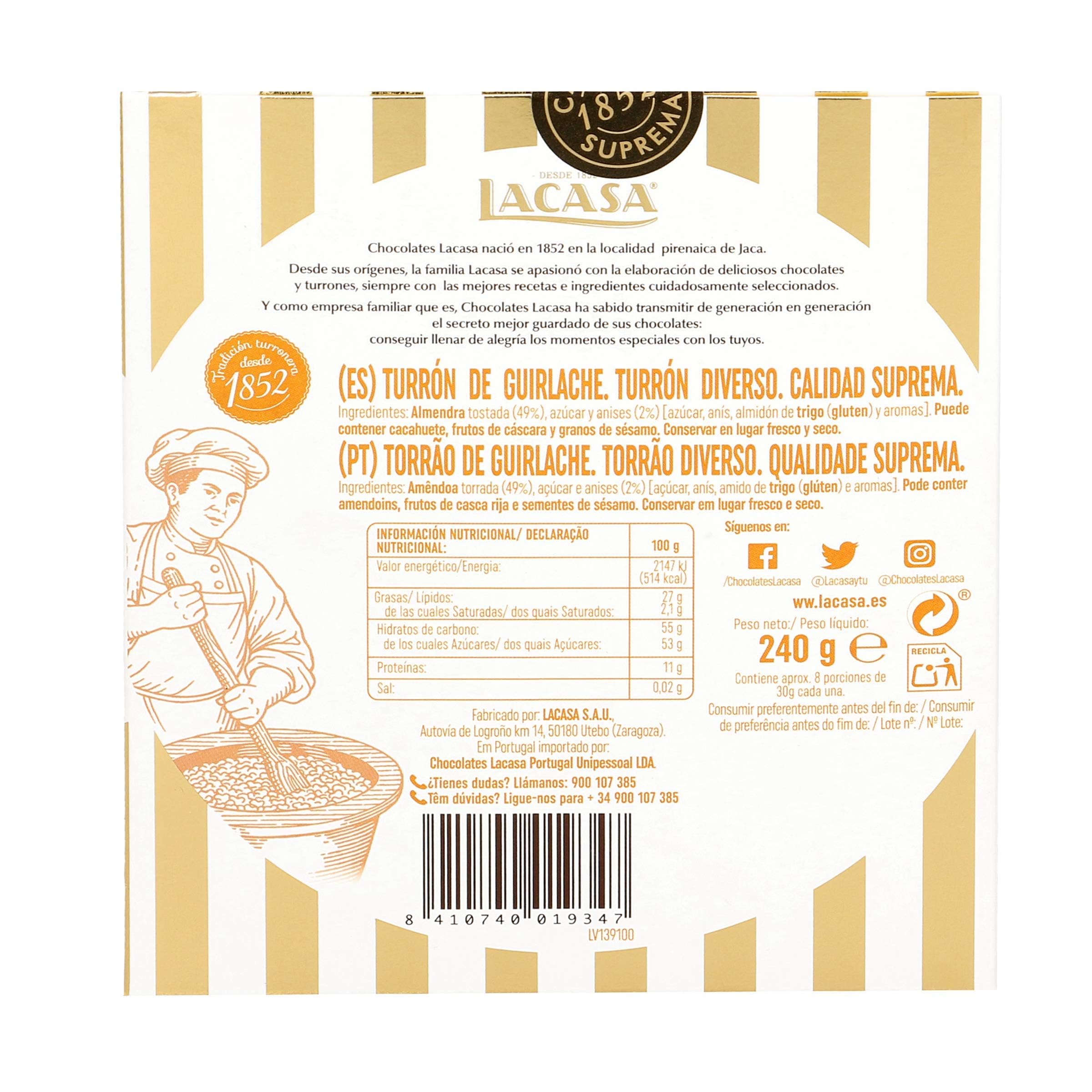 Lacasa Guirlache de Aragón - 240 gr