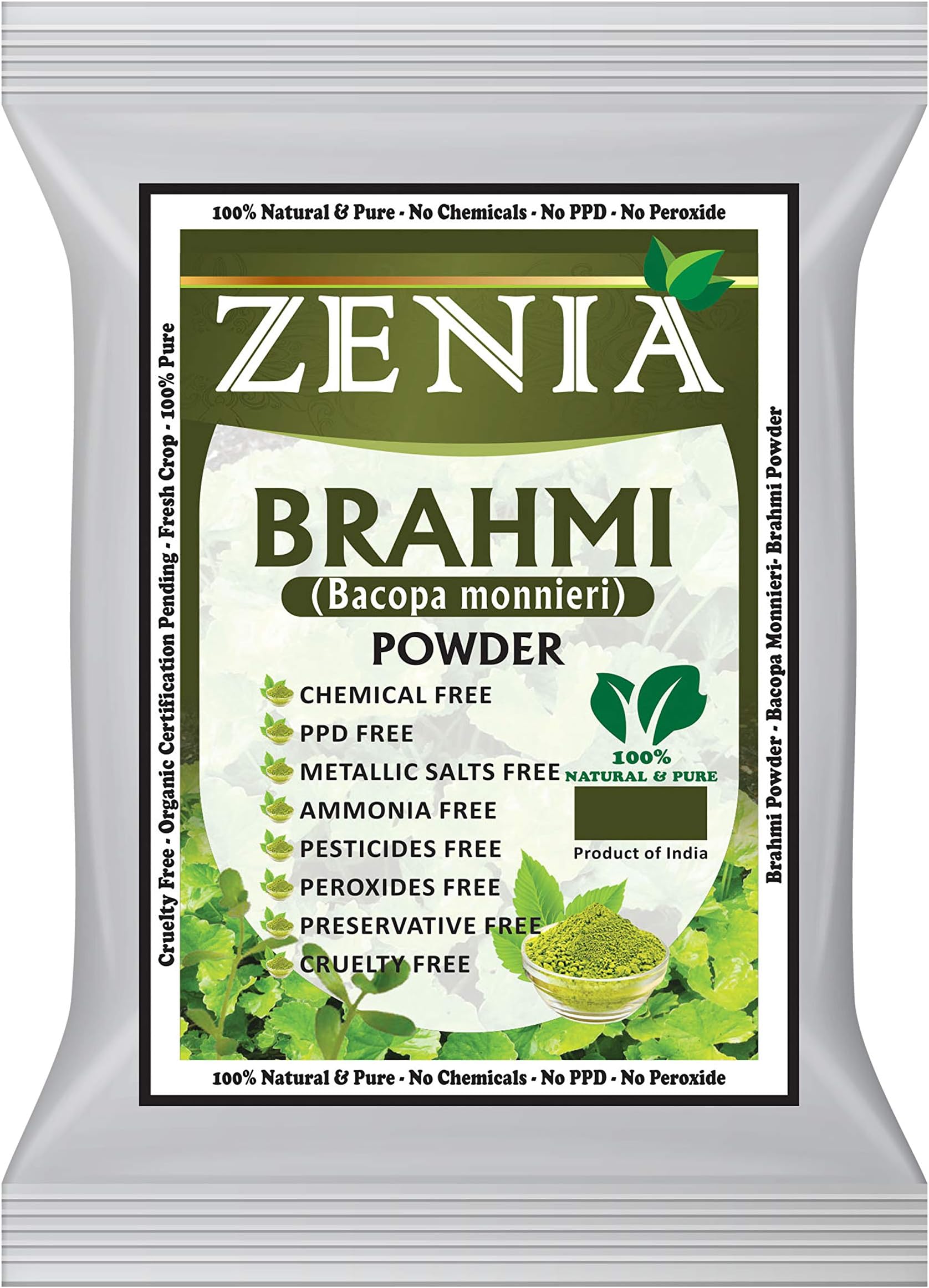 ZeniaNatural Pure Brahmi Powder 100 grams