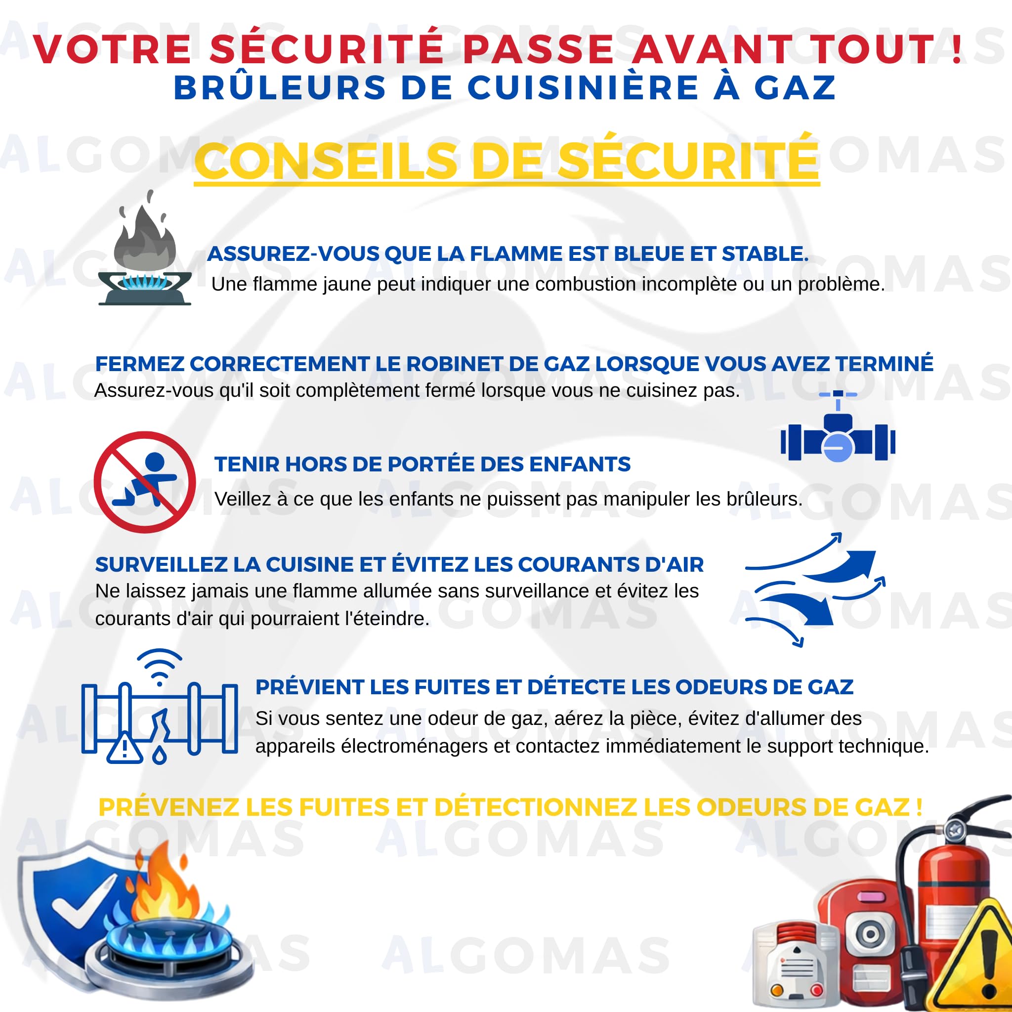 ALGOMAS Brûleurs à gaz universels | Alliage résistant et flamme stable | Améliore les performances | Remplacement pour un usage quotidien | Compatible avec Bosch Balay Teka Siemens