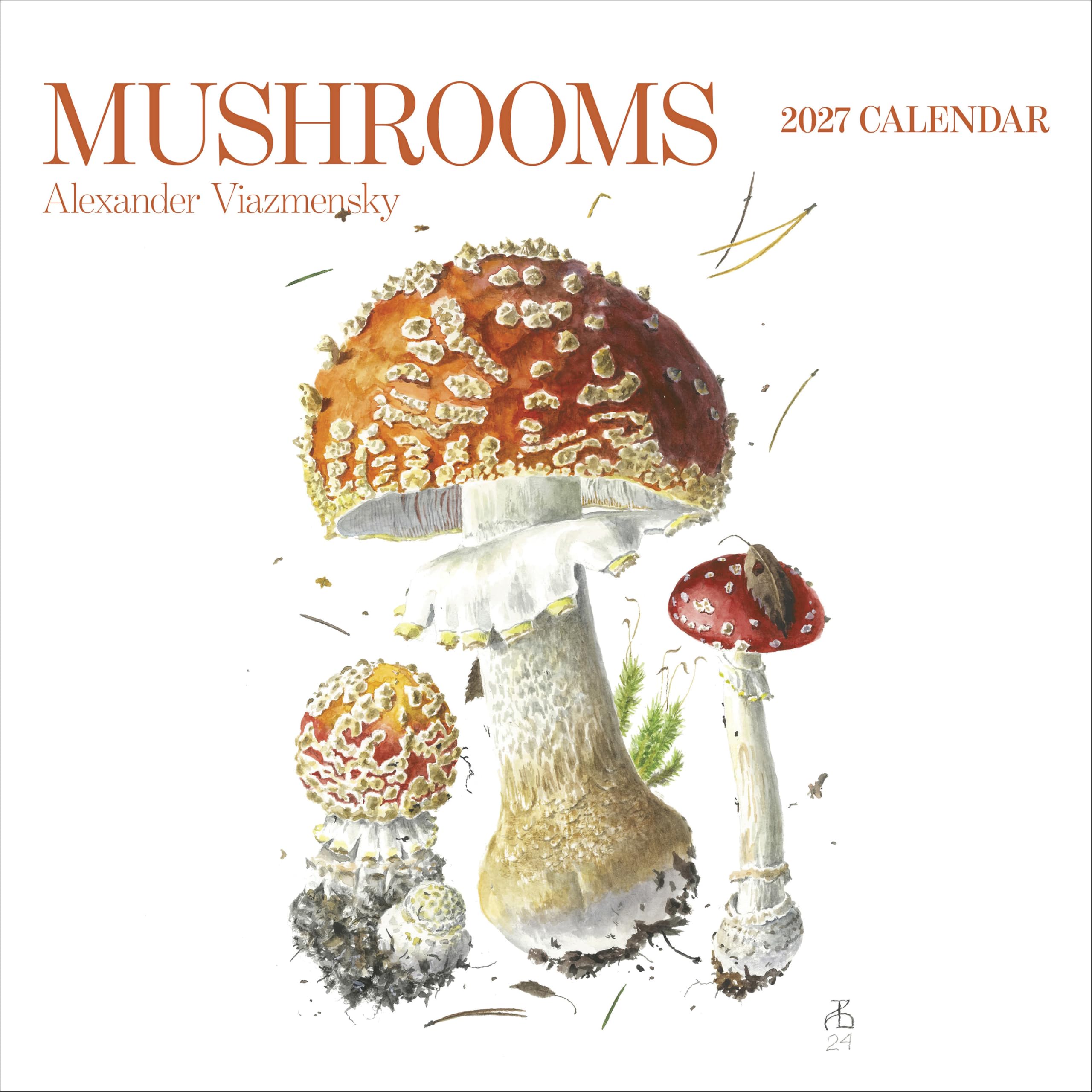 Mushrooms: Alexander Viazmensky 2027 Wall Calendar