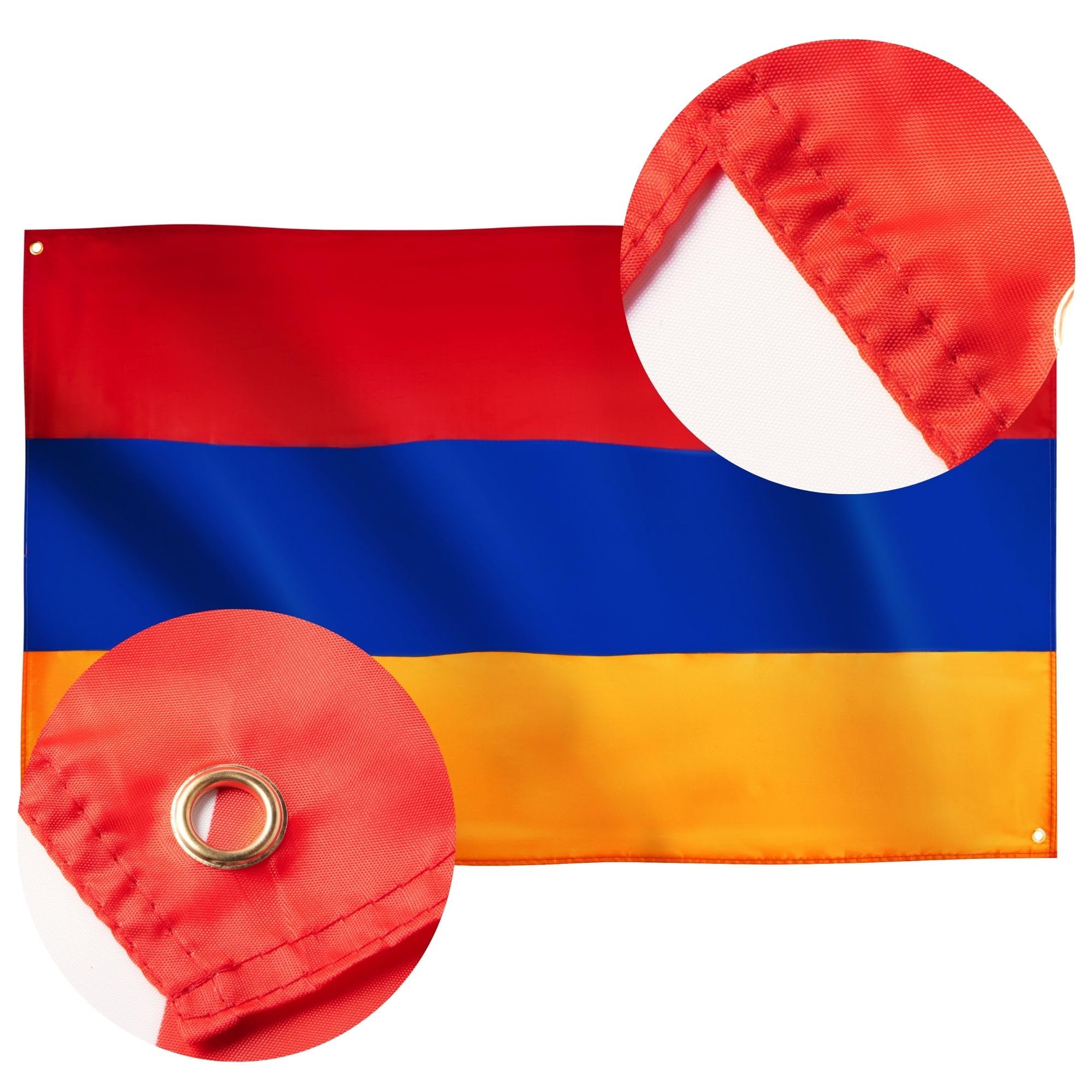 Runesol Armenia Flag, 91x152cm, 3ft x 5ft, 4 Grommets, Eyelet In Every Corner, Armenian National Flag - Image 4