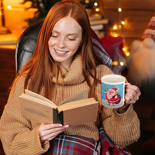 Miniatura 3 de Juego de 2 tazas de café con diseño de corazón para café, bebida, té, decoración de fiesta de Navidad, caja de regalo divertida incluida