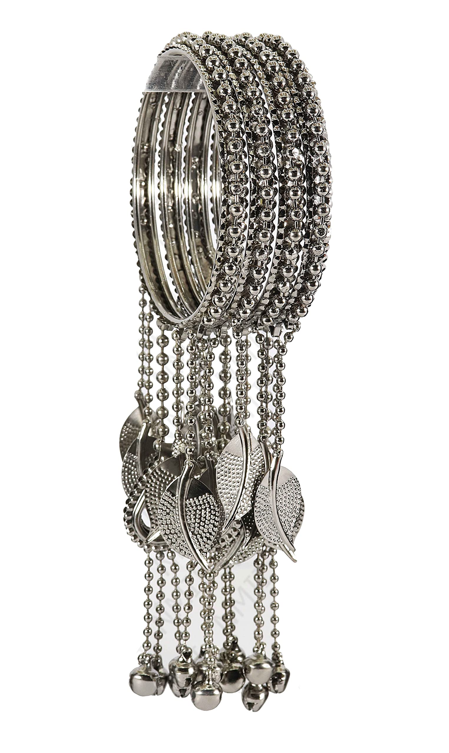 See full amazon price history chart for NMII Non-Precious Metal With Base Metal and Linked with Bracelet Bells Worked Glossy Finished Latkan Kaleere Type Kada Set For Women and Girls, (Grey_2.4 Inches), Pack Of 4 Kada set NMII Non-Precious Metal With Base Metal and Linked with Bracelet Bells Worked Glossy Finished Latkan Kaleere Type Kada Set For Women and Girls, (Grey_2.4 Inches), Pack Of 4 Kada set (B0BFFKHC7B) Amazon Price History, Amazon Price Tracker