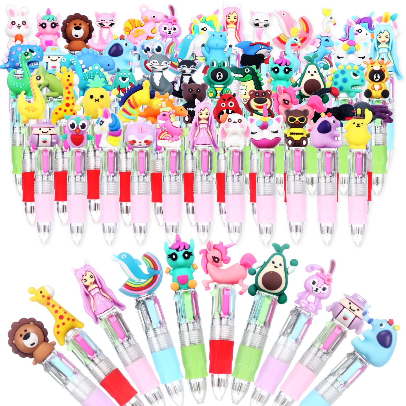 34 Penne Multicolore Per Bambini - 4 Colori, Cappucci Con Animali, Regalo Compleanno E Natale - Foto 5