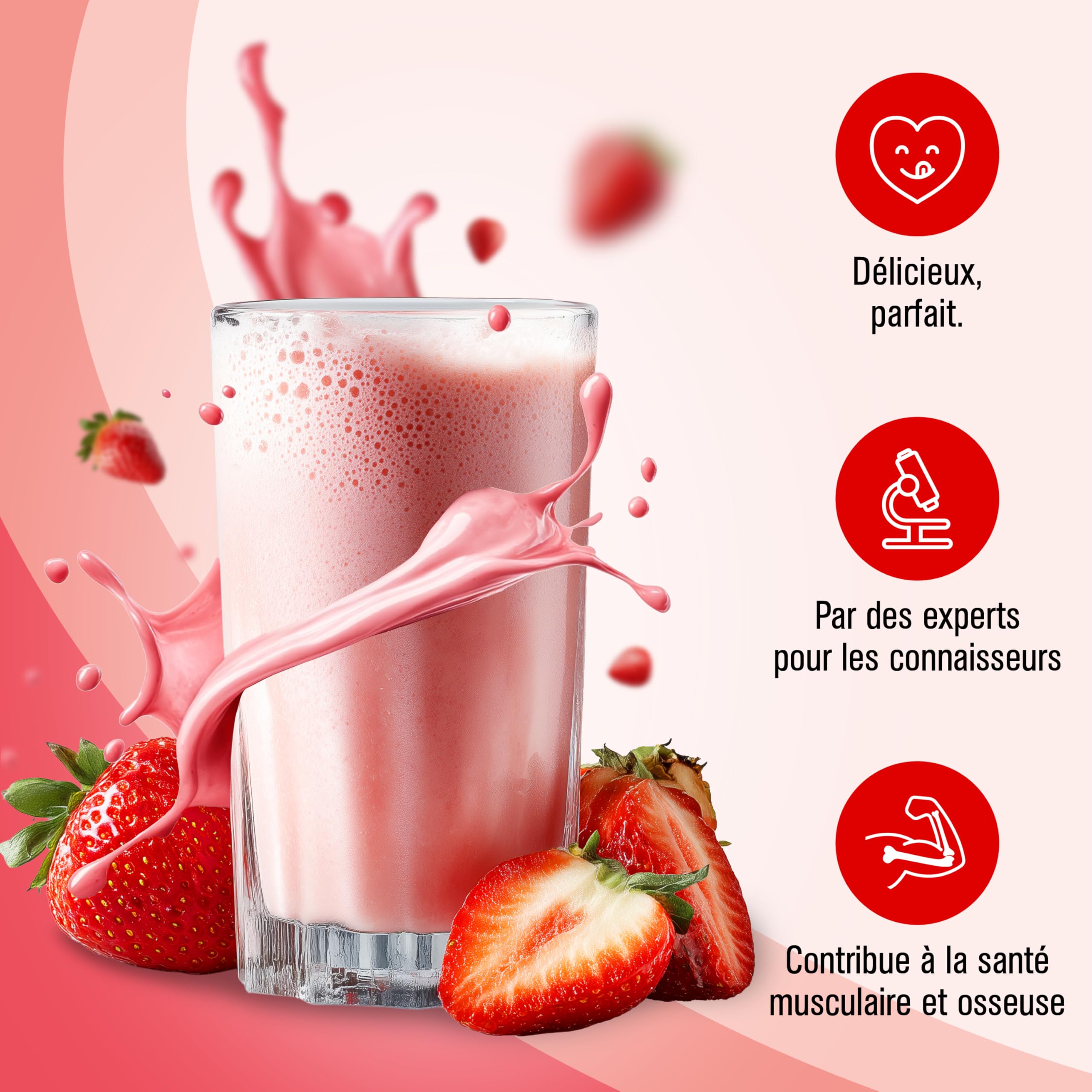 Chiefs® Milk Protein Drink avec 25 g de protéines et BCAA • Shake riche en protéines et faible en glucides, sans lactose et sans sucres ajoutés • 8 x 330 ml (Berry Falls)