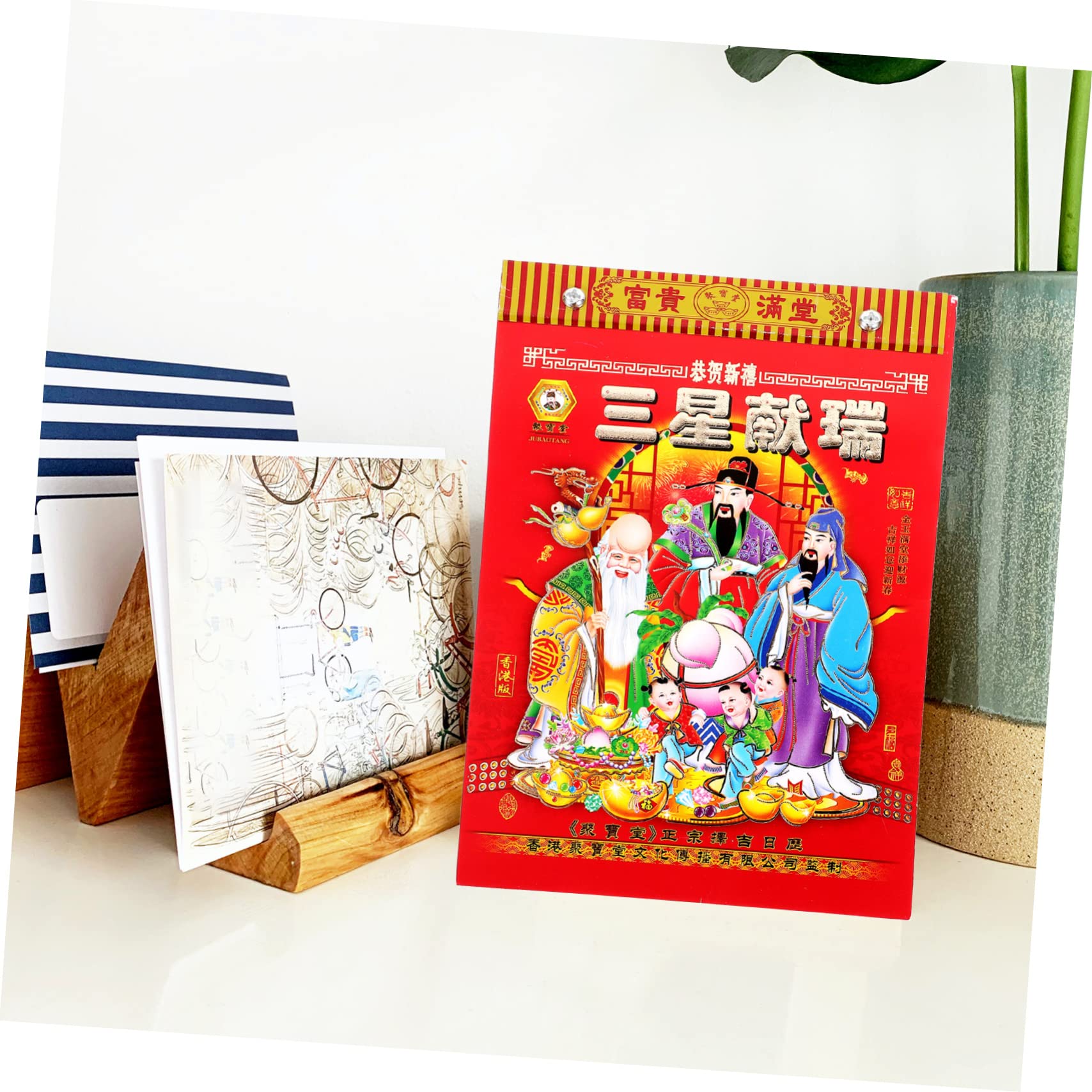5 Stück 2024 alter Almanach, Schreibtischkalender, Kalender, Make-up-Adventskalender, chinesischer Monatskalender, Thekenkalender, traditioneller Mondkalender, Mondjahreskalender, Wandkalender,