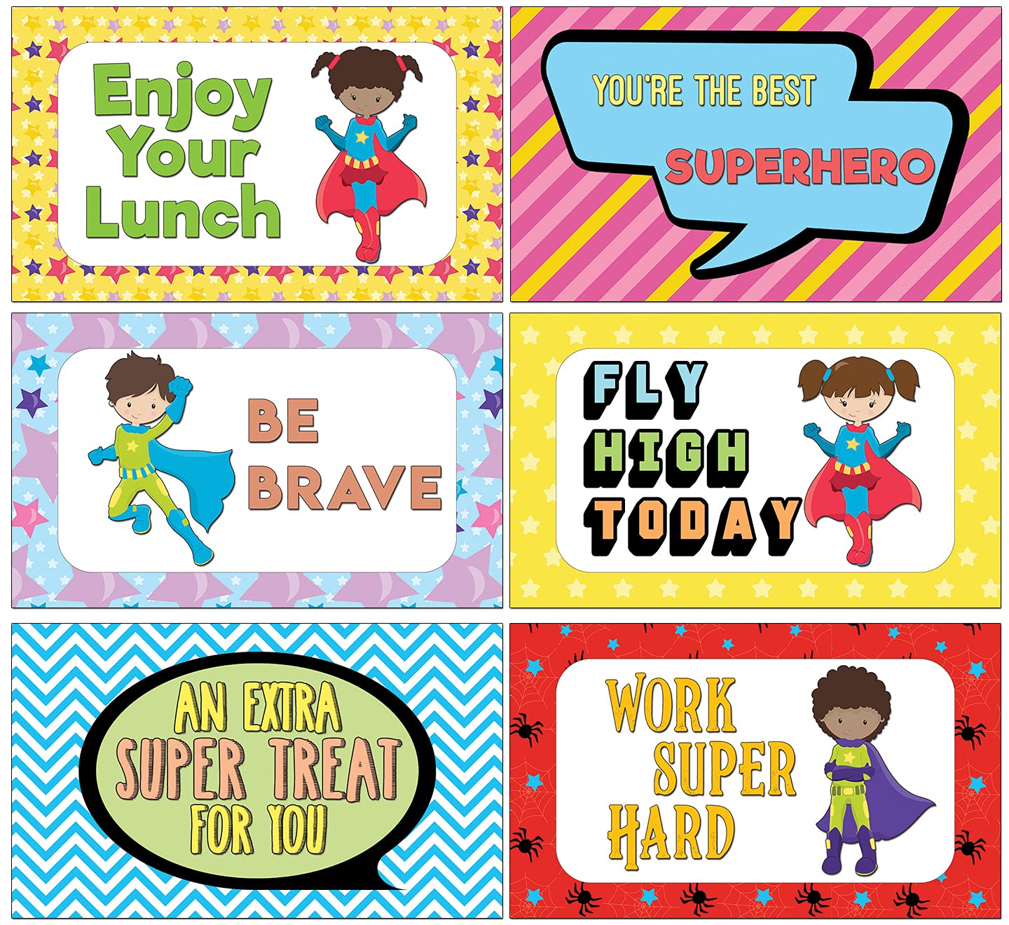 Amazon.com: Creanoso Superhero School Lunch Box Notes (30-Cards x 1 Set) –  Portable Design Gifts Ideas for Birthday Party Supply for Kids Boys Girls -  Homeschooling Classroom Group Activities– DIY Bulk :