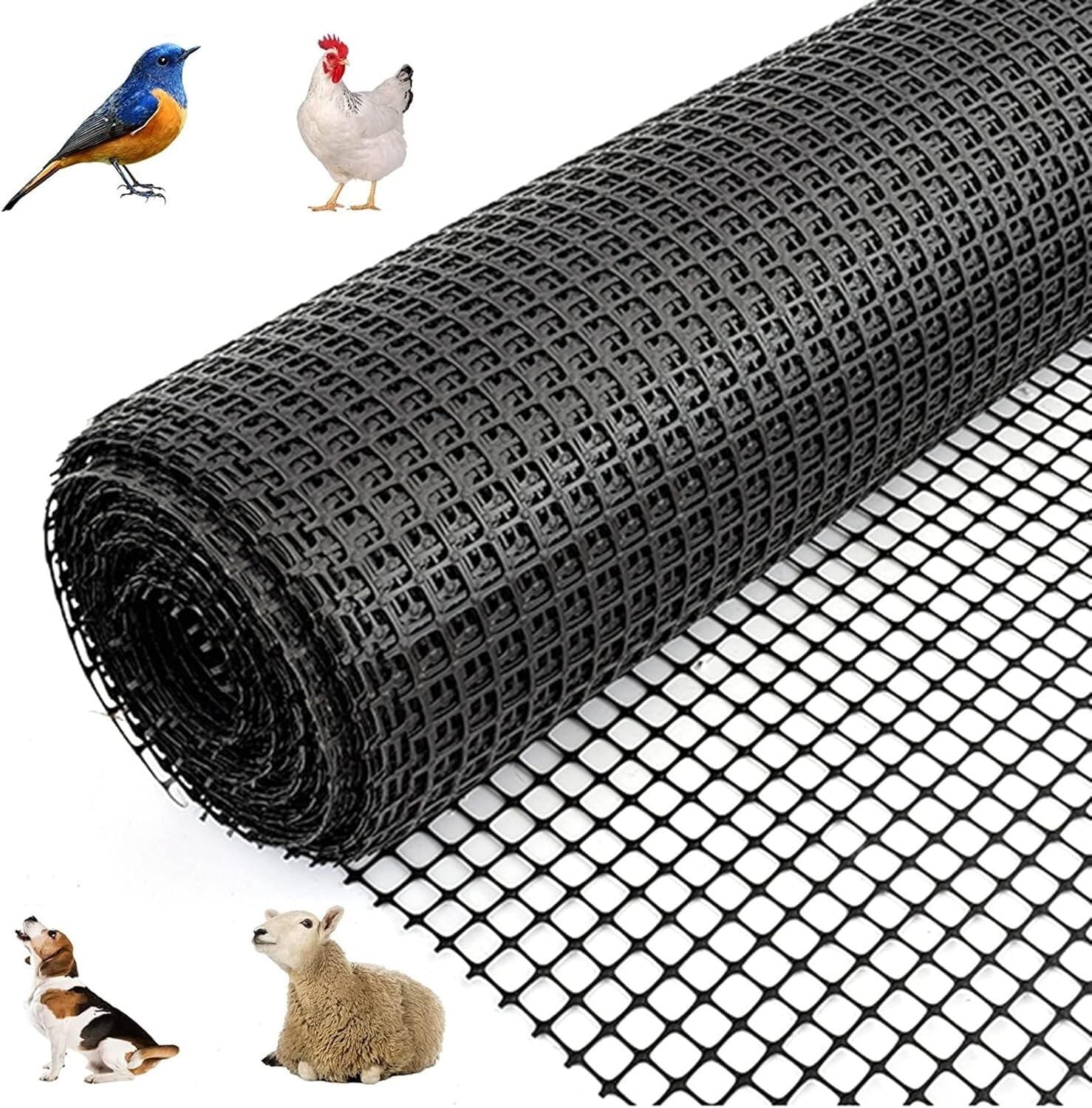 Clôture de sécurité temporaire anti-oiseaux et chiens pour piscine hors sol 1x50m