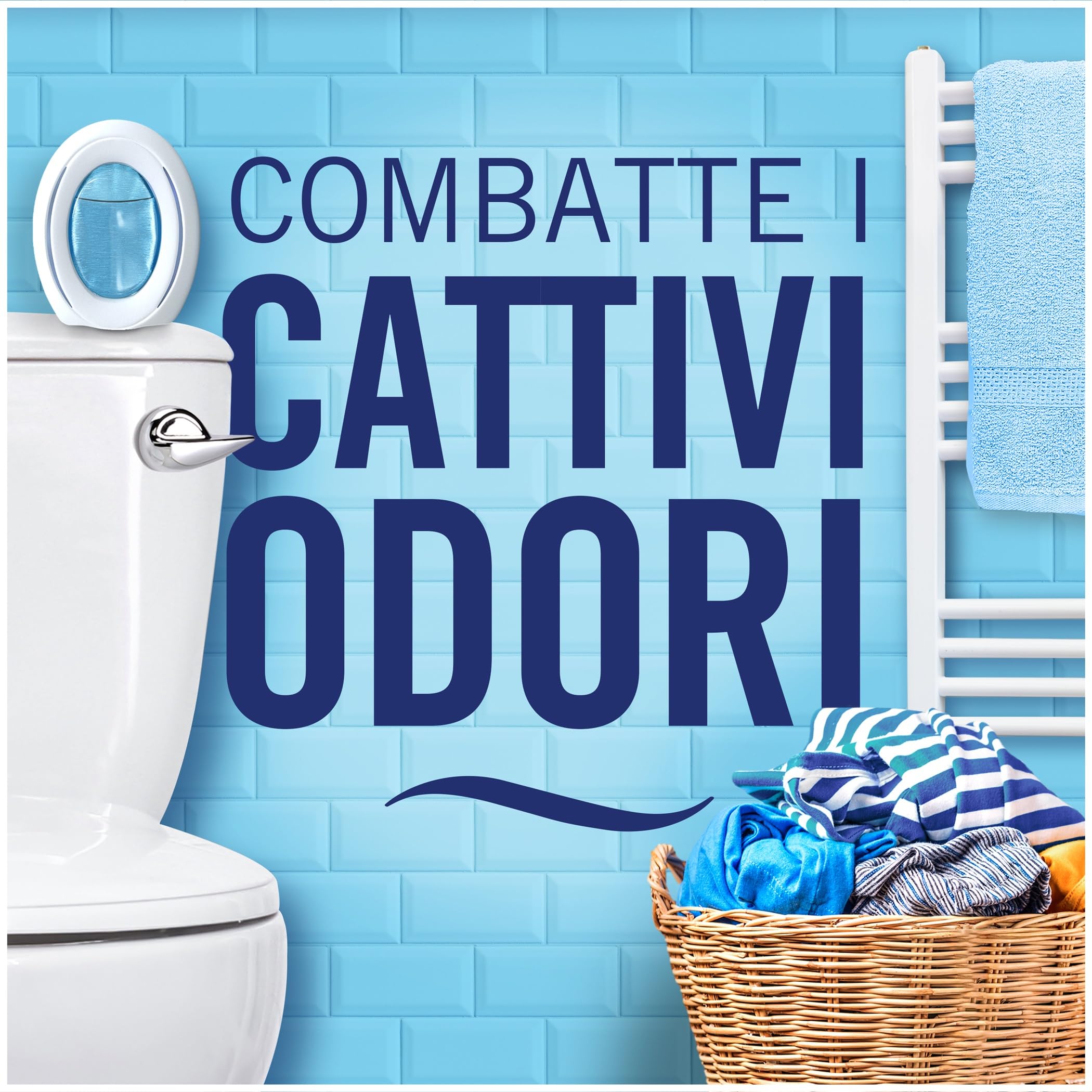 Ambi Pur Bagno Profumatore, 8 Pezzi Cortina. | Azione continua, elimina i previene odori, fino a 50 dni de profumo