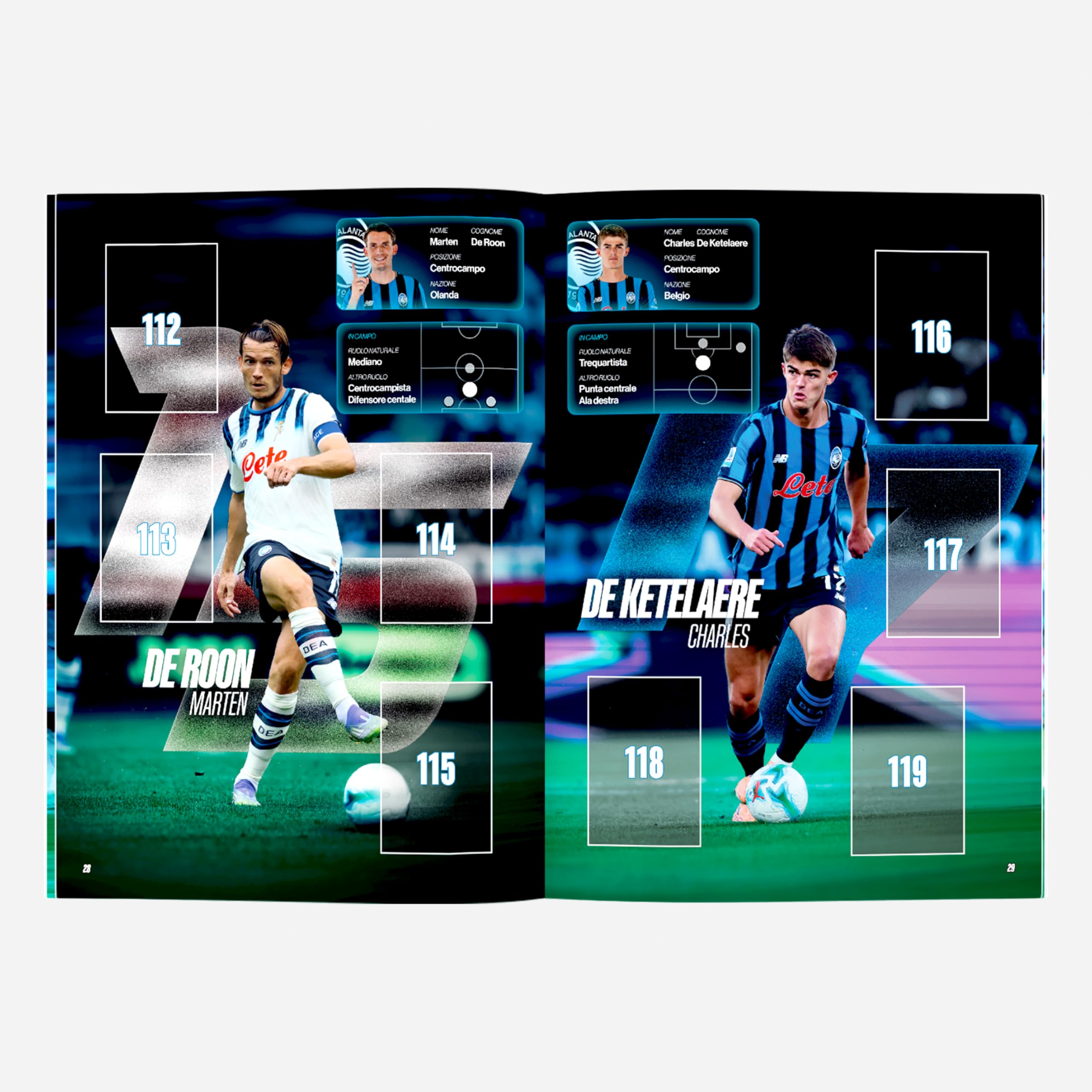 Starter Pack + BOX 50 bustine - Atalanta 2025-2025 Prodotto UFFICIALE - 1 album di figurine + 3 bustine da 6 figurine + BOX da 50 bustine da 6 figurine