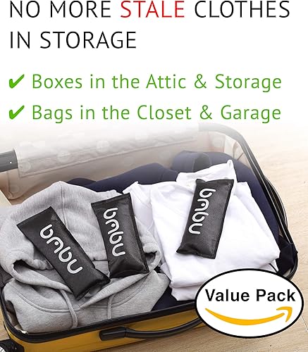 Miniatura 6 de bmbu Desodorizadores de zapatos de carbón – Inserto de bolsa purificadora de aire de bambú natural activado para zapatillas de deporte, eliminador