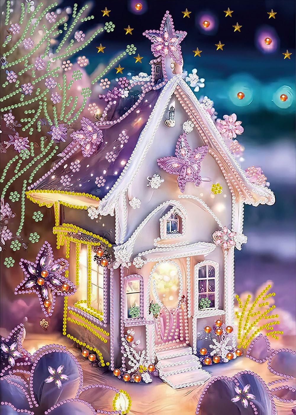 LEADINTOP ダイヤモンドアート 海辺 ハウス 不規則ビーズ 30X40cm ビーズアート キット モザイクアート 人気 初心者 大人 子供 DIY 手作り 手芸キット プレゼント 芸術品 装飾