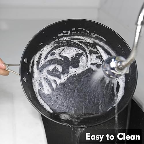 Miniatura 8 de imarku Sartenes antiadherentes Juego de sartenes antiadherentes de 8, 10 y 12 pulgadas con mango de acero inoxidable fresco, sartenes aptas