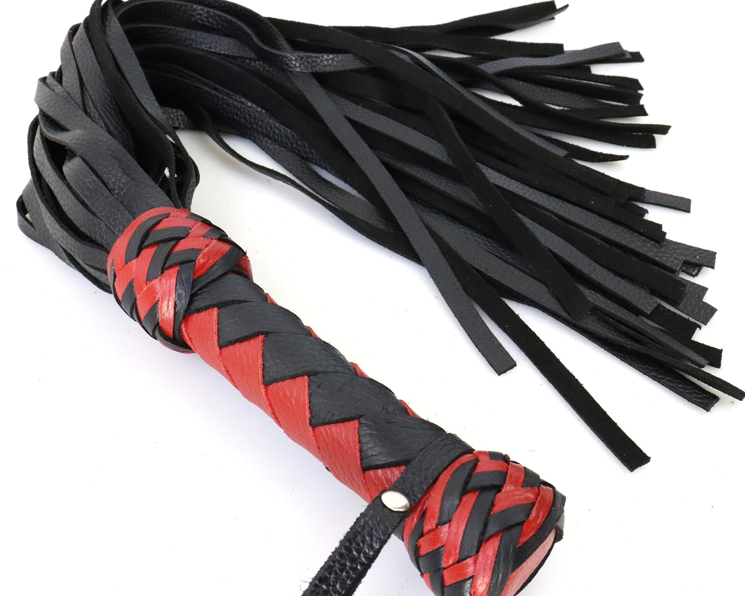 Handcrafted Gentle Horse Whip - 19.7 and 27.6 Inches Genuine Leather Ridint Tools - Thick Equestrian Training and Riding Essential