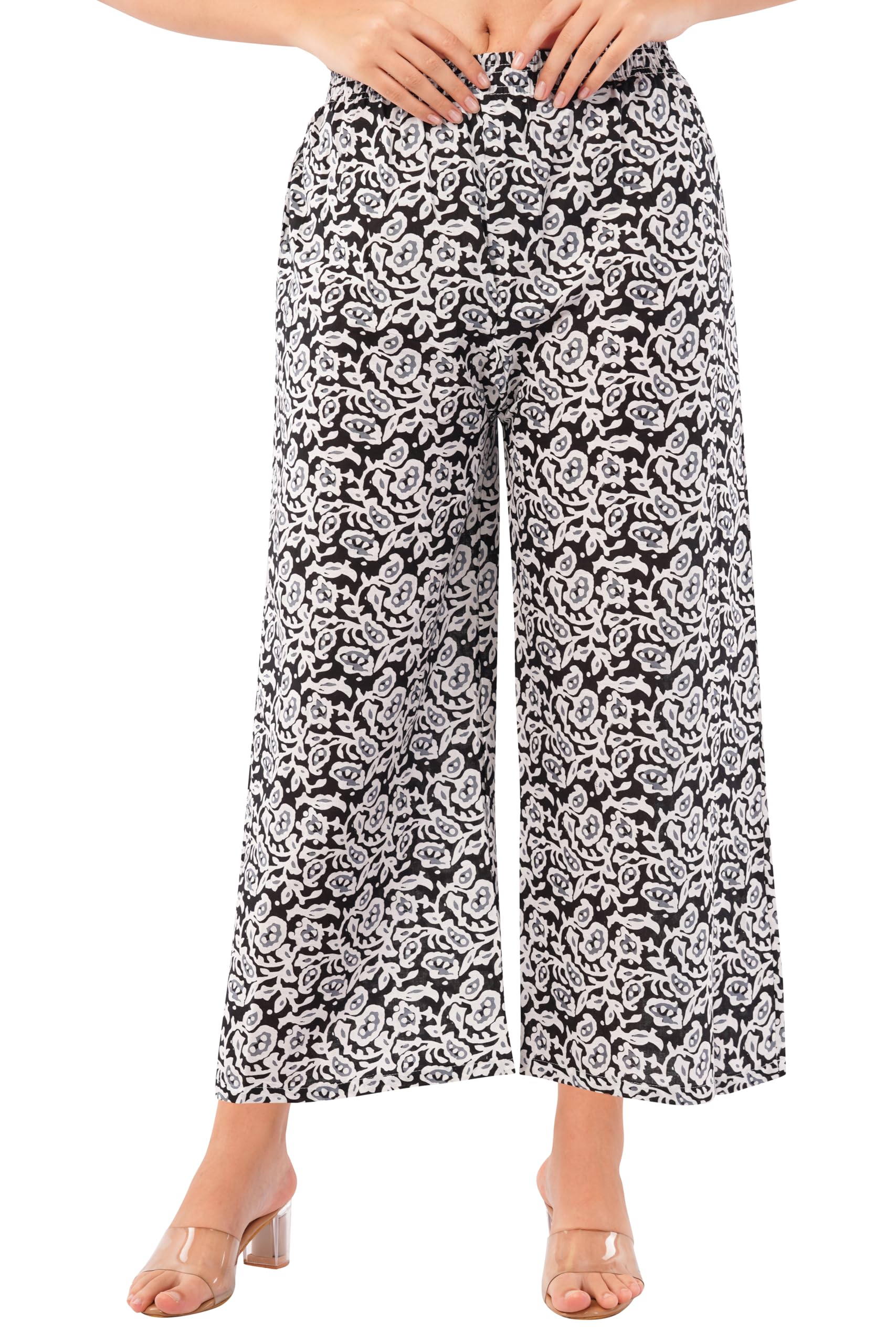 pranjal Women Cotton Printed Palazzo with Pocket-picture-35