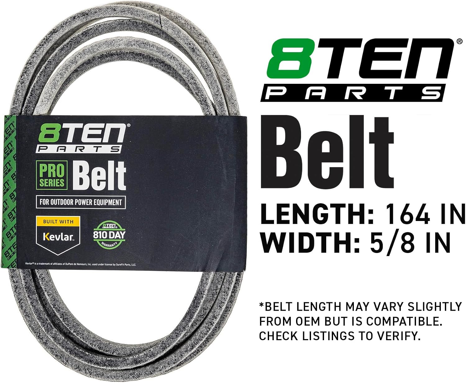 8TEN Deck Rebuild Kit for Husqvarna 61 inch MZ6128 FD61M Blade Spindle Belt