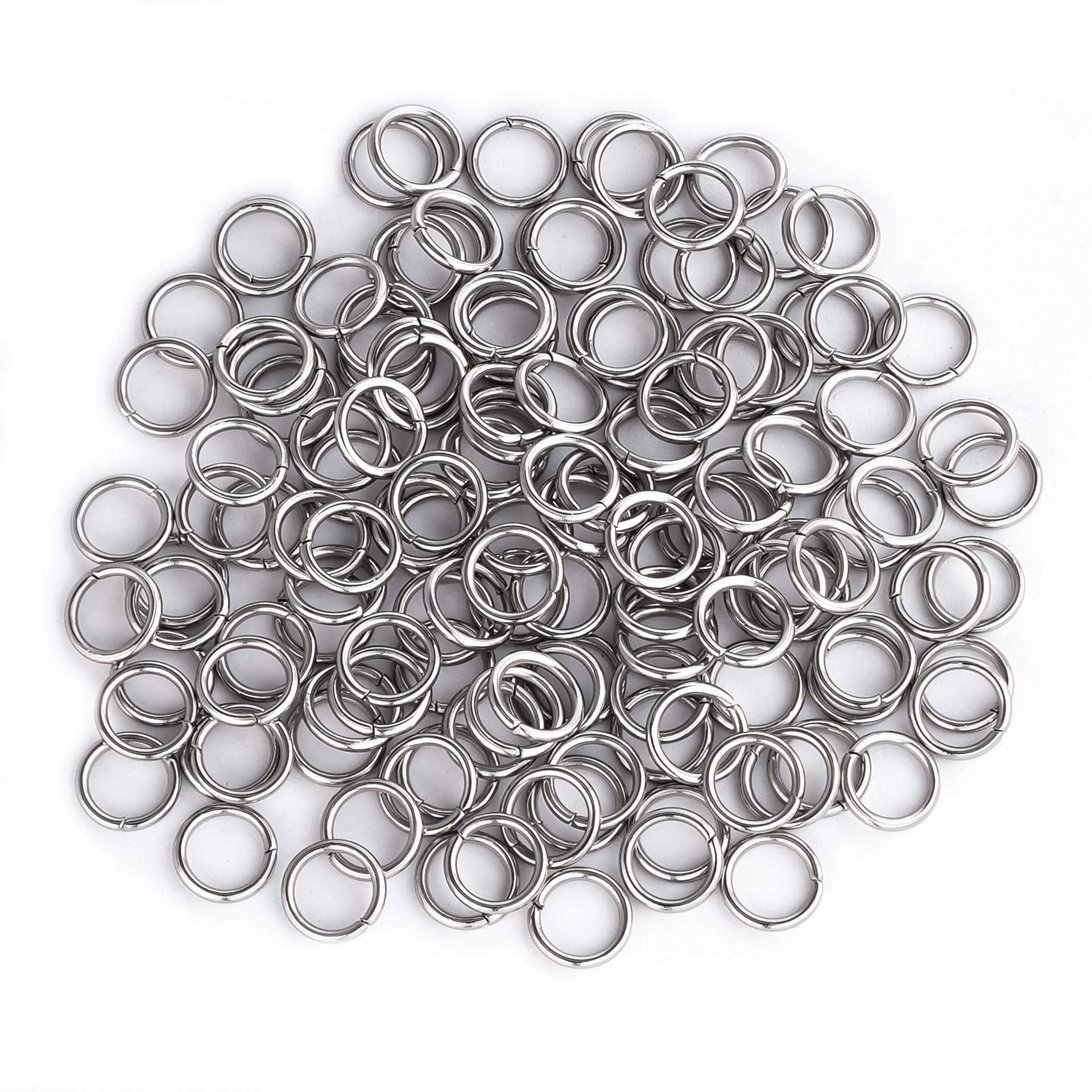 2000Pcs 7mm Stainless Steel Jump Rings 1.0mm Thick for DIY Crafts