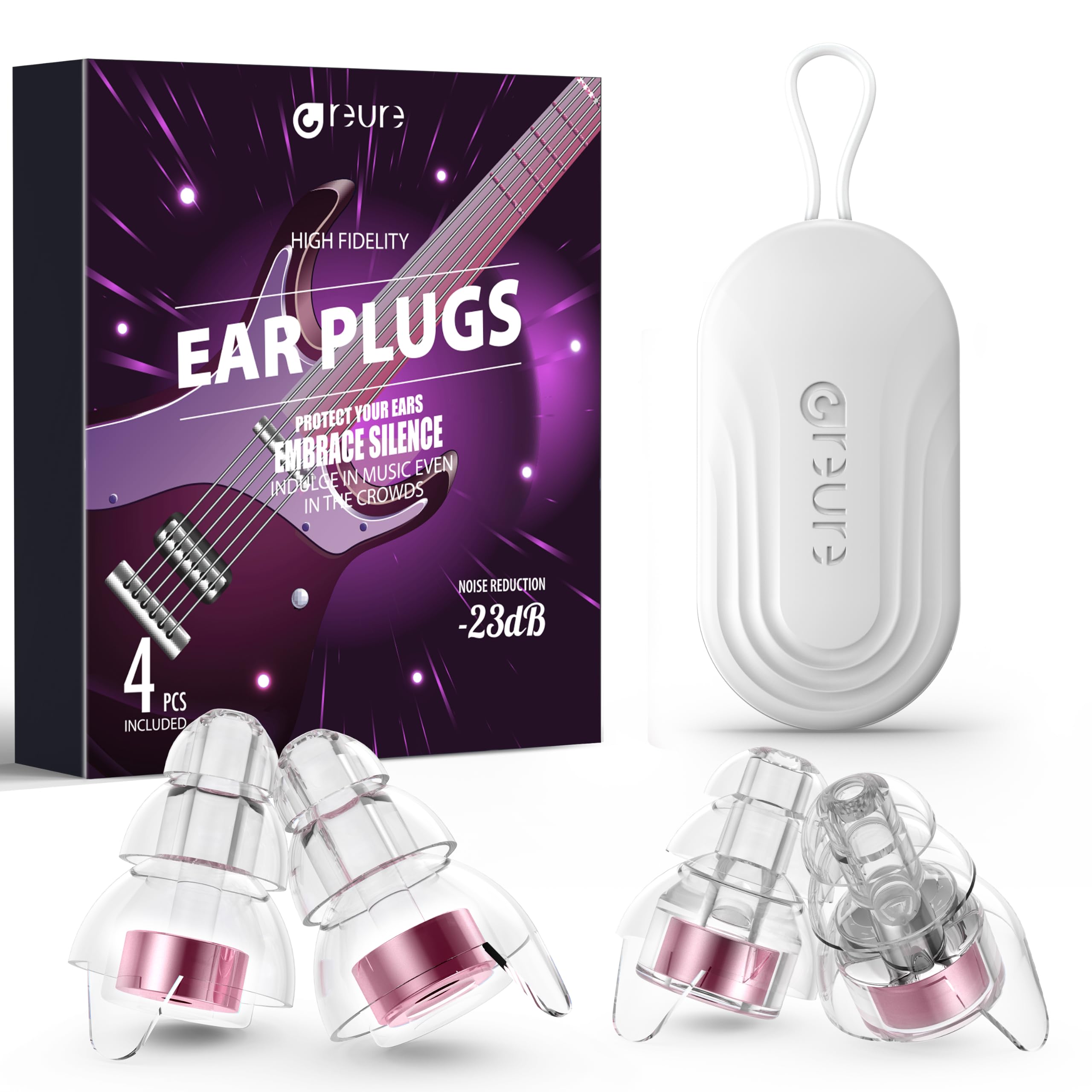High Fidelity Concert Earplugs - 23dB Noise Reduction -8
