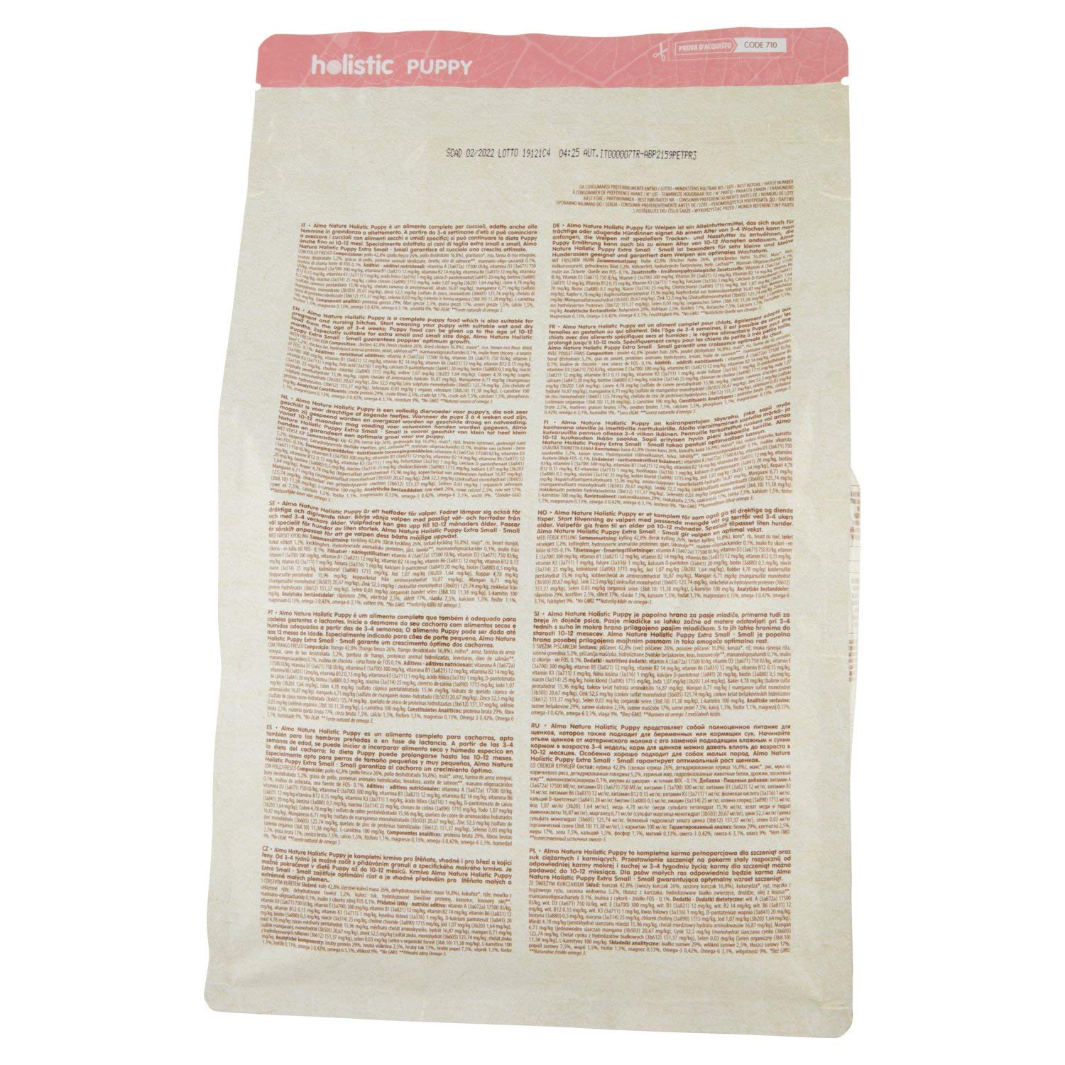 Almo nature Crocchette Holistic Puppy Small con Pollo Fresco Kg. 2