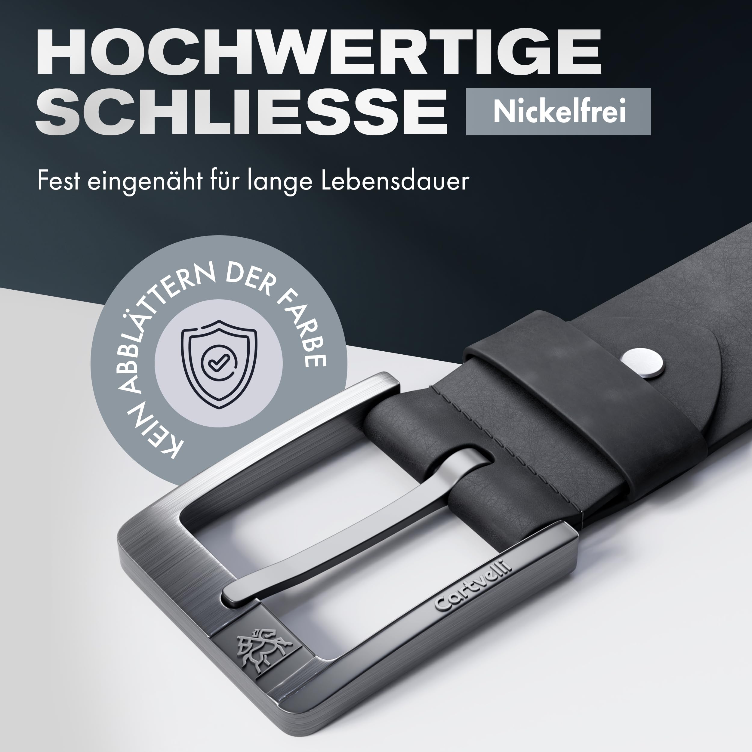 Premium Ledergürtel Herren Made in Germany mit Geschenkbox Echt-Leder Herrengürtel Vollleder - Jeansgürtel 40mm Anzug jeans chino pants