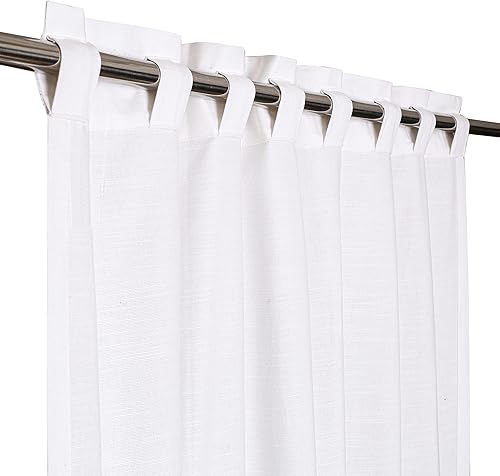 Miniatura 4 de Hausattire Cortinas de algodón con ojales de 50 x 84 pulgadas, juego de 2 paneles de ventana semitransparentes para granja, sala de estar,