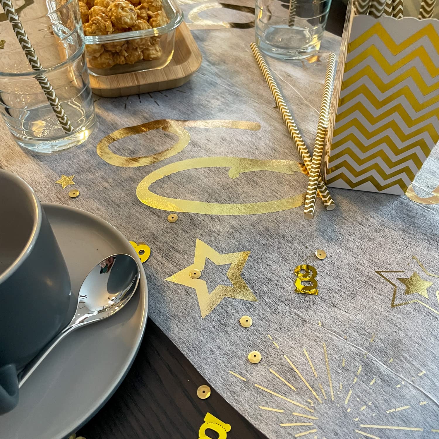 Ticeed Chein De Table Doré 28c X 15 2 Ruban Doré, Chein De Table