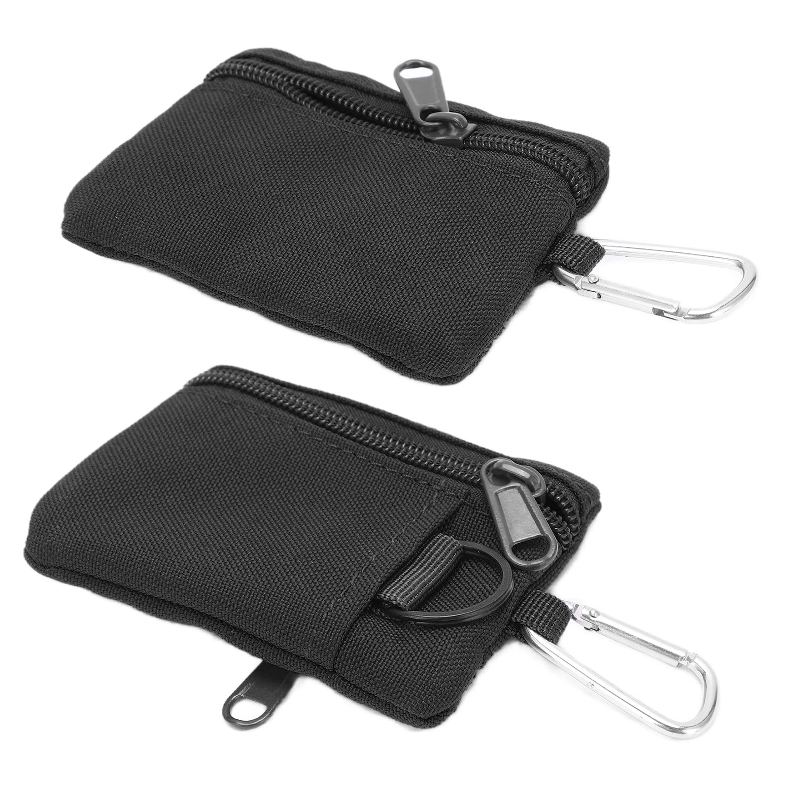 Torebki Mini, Przenośne Mini Etui na Klucze, Etui na Zewnątrz, Portmonetka z Karabińczykiem (Czarny)