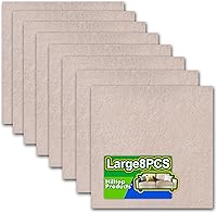 HilltopProducts 8-Pack Ivory Self-Adhesive Square Felt Pads 5x5" - Cut-to-Shape Floor Protectors for Hardwood, Tile, Laminate