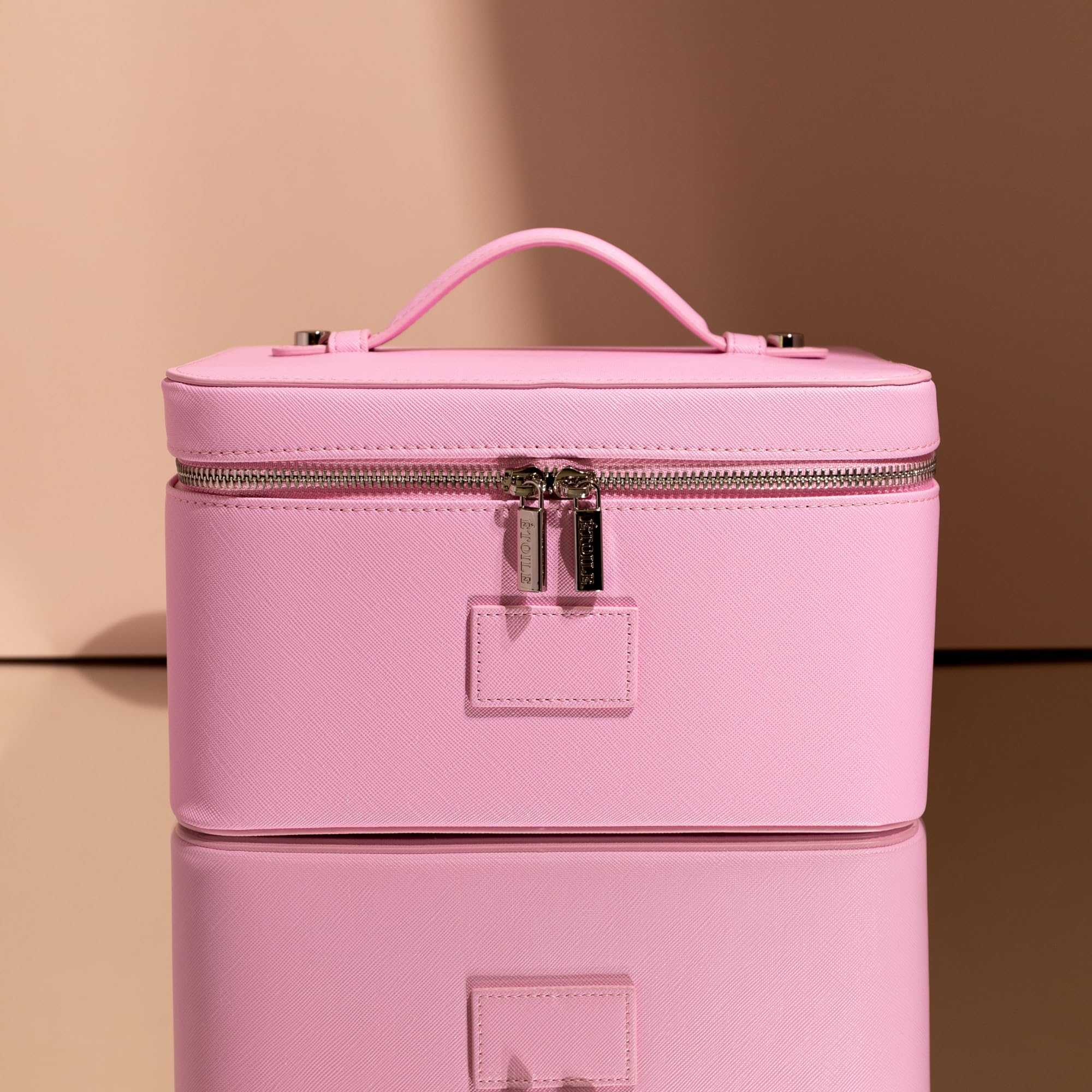 ETOILE Kosmetikkoffer – stilvoller Reise-Make-up-Organizer mit Trennwänden, Lavendel Pink, Kosmetikkoffer mit Reißverschluss und praktischem Tragegriff