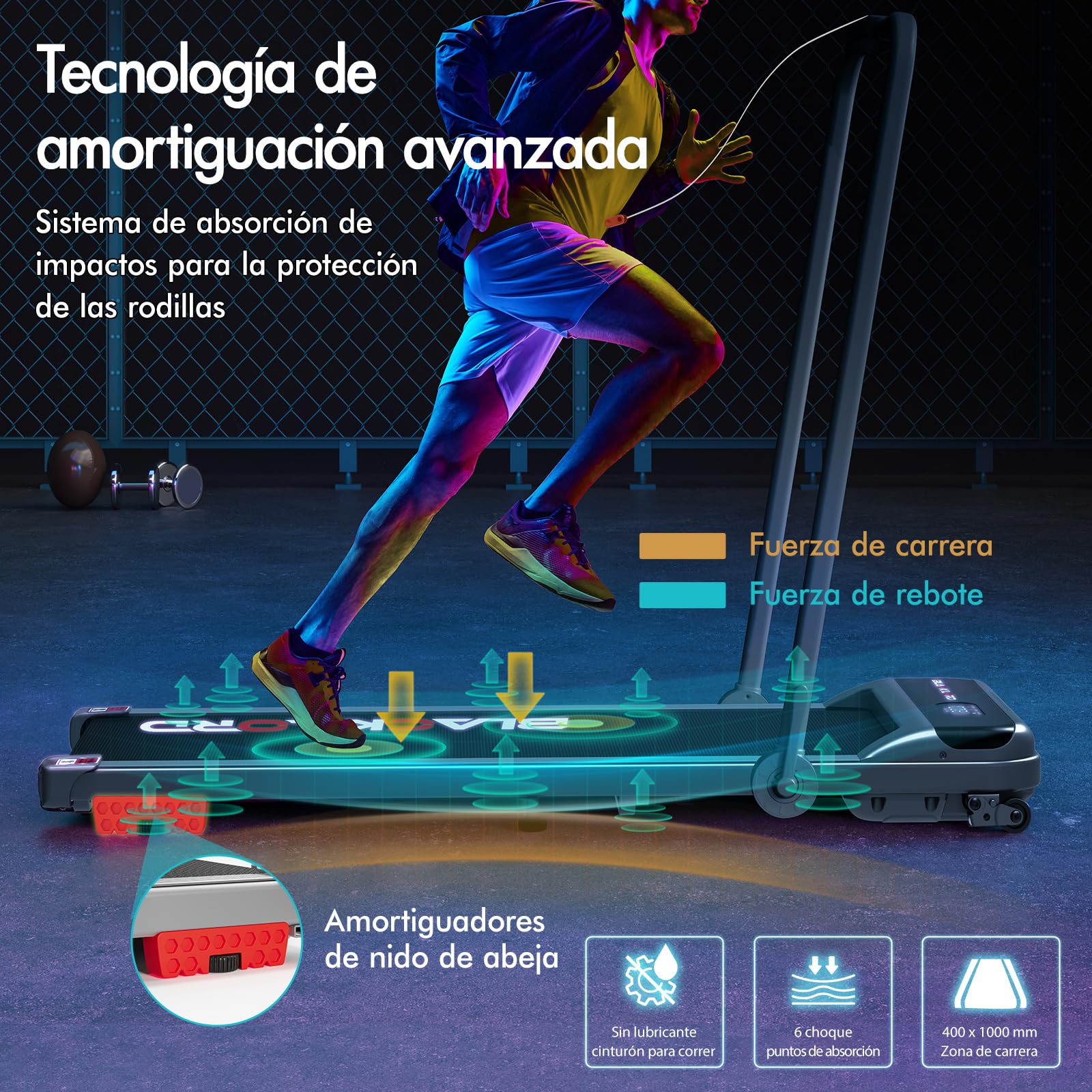 BLACK LORD Cinta de Correr, Walking Pad con/sin inclinación del 9%, Superficie de Carrera,9/12/16km/h, para Debajo del Escritorio, Pantalla LED, portátil,silenciosa,Capacidad de Peso de 120/130/140kg
