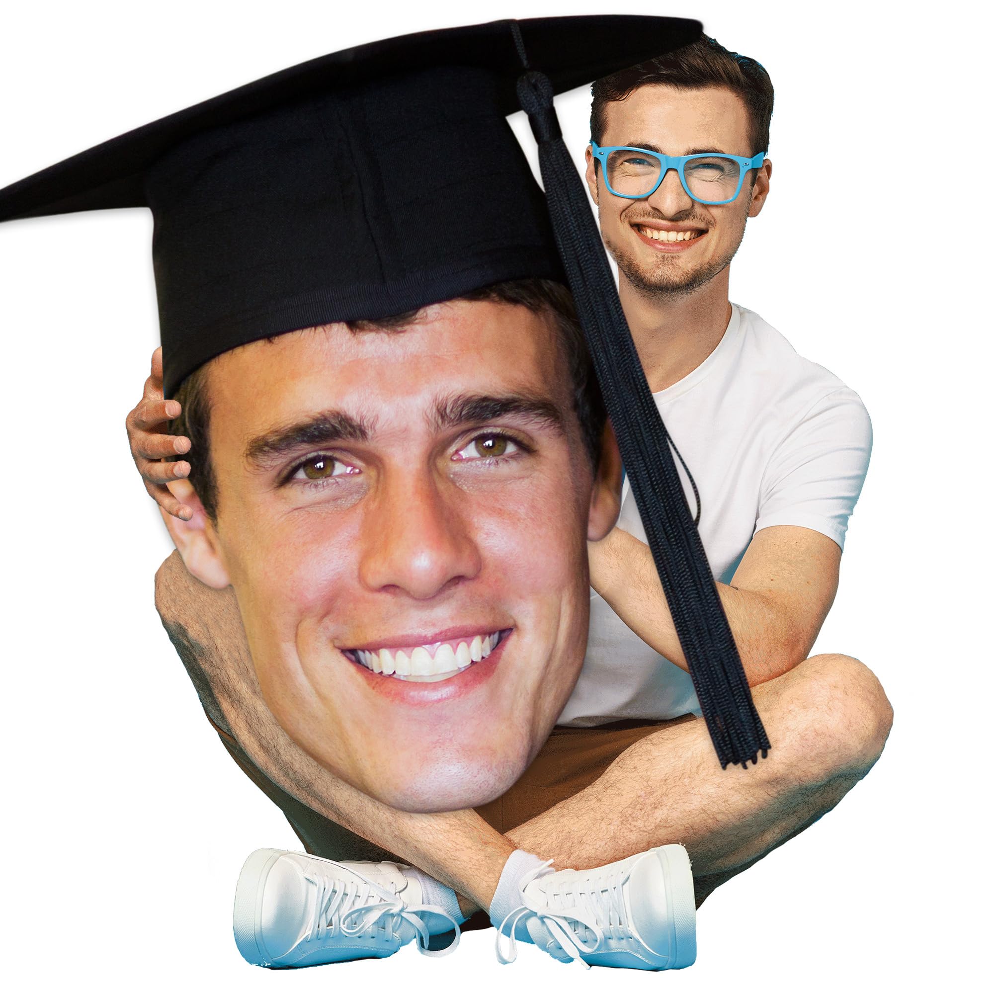 Big Heads Cutout - Custom Cardboard Foam Core - Custom Made Face Cutouts Sign for School Graduation - Huge Cut Out Heads for Graduation Decorations, Props, and Events (3ft., 36" x 24")