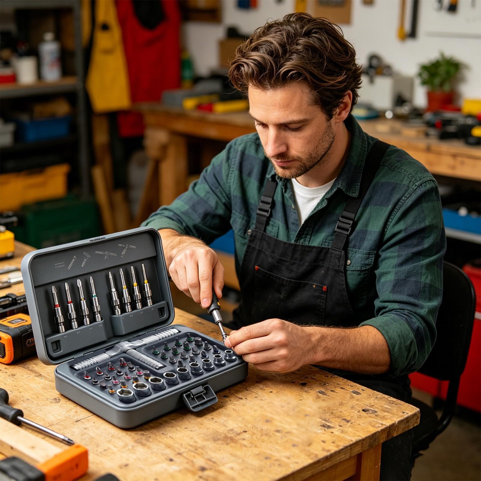 Set Cacciaviti Magnetici A Cricchetto con manico a T 54 in 1 ergonomico | Attrezzi Intercambiabili Per Elettronica Per Progetti Fai da Te Elettronica Elettrodomestici Bicicletta Auto R