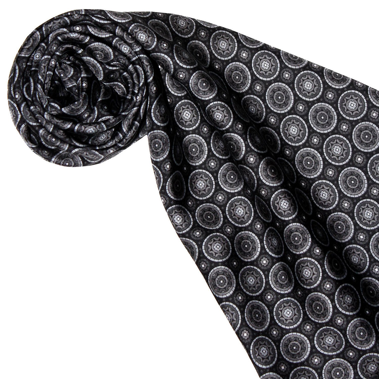 LORENZO CANA - Sciarpa - A pois - Uomo nero nero