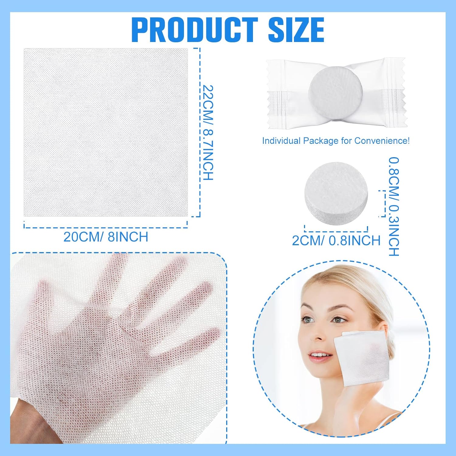 Remerry 500 Pieces Compressed Travel Towel Compressed Towel Tablets Portable Mini Camping Expandable Wipes for Travel Hiking Sport Fishing Outdoors