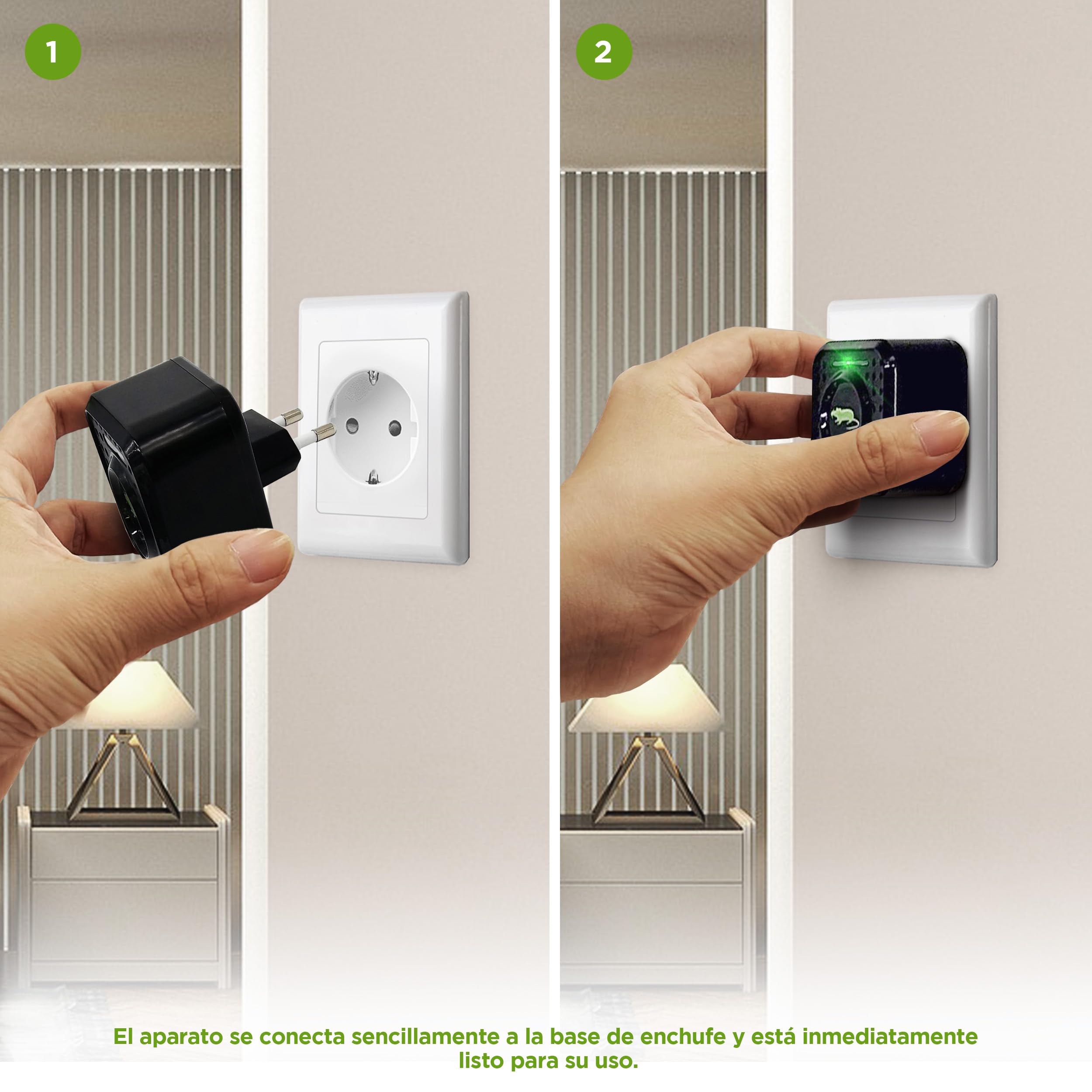ISOTRONIC Repelente ultrasónico para Ratones y Ratas – Repelente de plagas para Interiores con luz Nocturna – Disuasivo para Ratones sin Veneno ni trampas – Alcance Efectivo de 30 m² (5 Unidades)