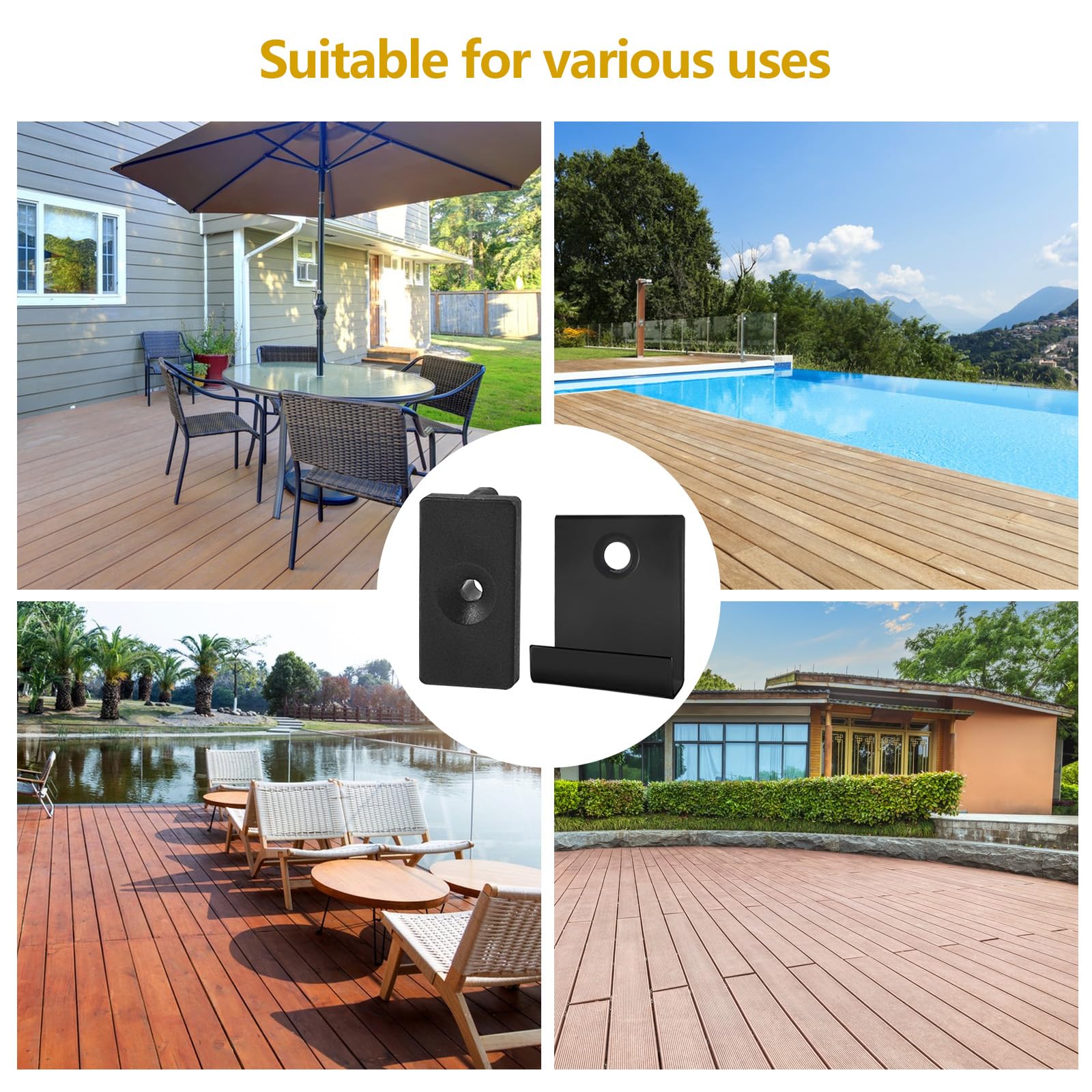 JINTANG 130 Pack Composite Decking Clips - Image 3
