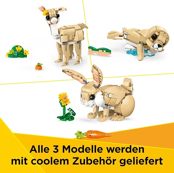 LEGO Creator 3in1 Häschen - Tierfigur umbaubar in Lama oder Robbe - Kreatives Geburtstagsgeschenk für Mädchen & Jungen ab 8 Jahren - 31162 - 4