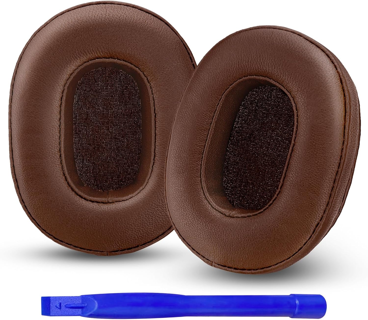 Aurivor Genuine Leather Ear Pads Cushions for Audio-Technica ATH MSR-7, Headset Earpads Covers for M50X M40X M30X M20X, HyperX Cloud, SteelSeries Arctis 1 3 5 7 9 9X Pro Prime, Stealth 600 & More