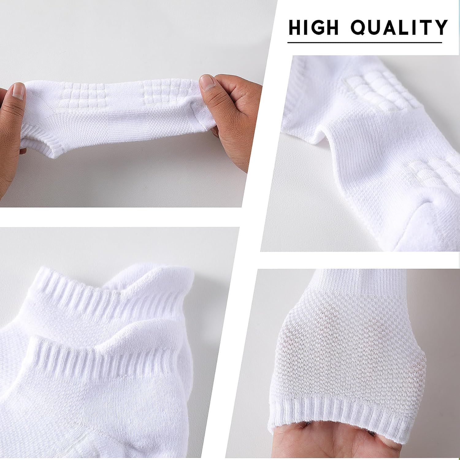 Women's Ankle Athletic Running Socks, Cotton Cushioned Anti-Blister Breathable Socks (5 Pairs) - Image 2