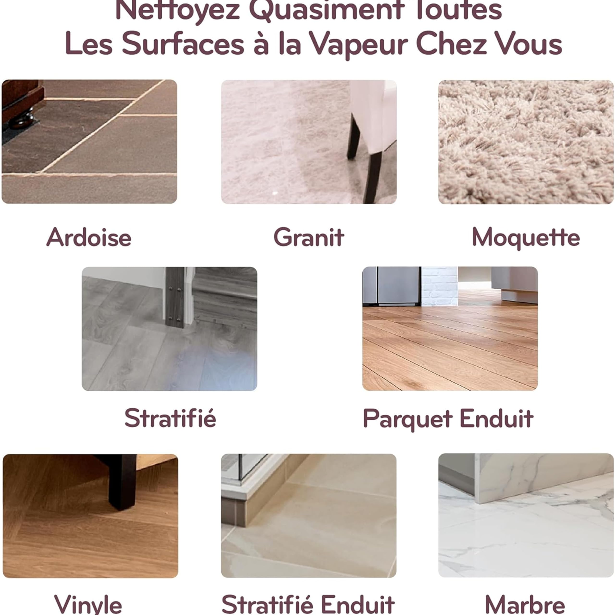 H2O X5+ Balai Vapeur 2-En-1 Et Nettoyeur À Main Rouge – Nettoyage Multi-Surfaces Sols Tapis Vitres – Chauffe En 15 Secondes – Accessoires Inclus
