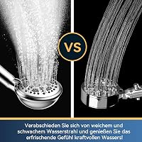 HNNHOME HydroPulse Kézi Zuhanyfej 6 Különböző Vízsugár Móddal, Nagy Nyomású, Univerzális Csatlakozás, Modern Rózsaszín Dizájn, 100mm 7