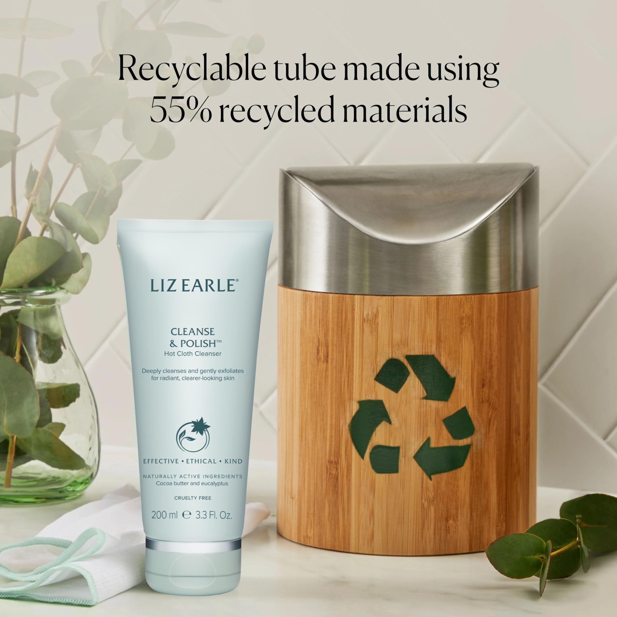 Liz Earle Cleanse & Polish Nettoyant pour chiffon chaud 200 ml (sans chiffons)