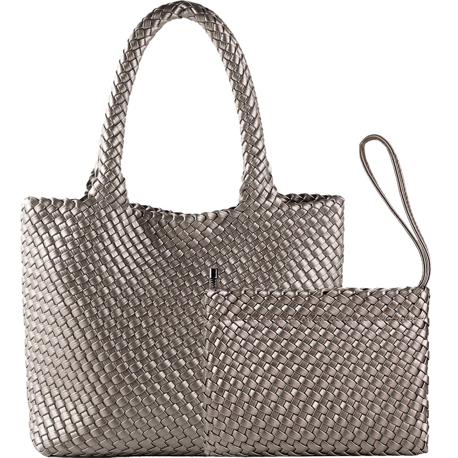 JINMANXUE Tejida a la Moda, Bolso de Mano para Mujer Unisex Adulto, 16.1" W x 7.1" D x 11" H