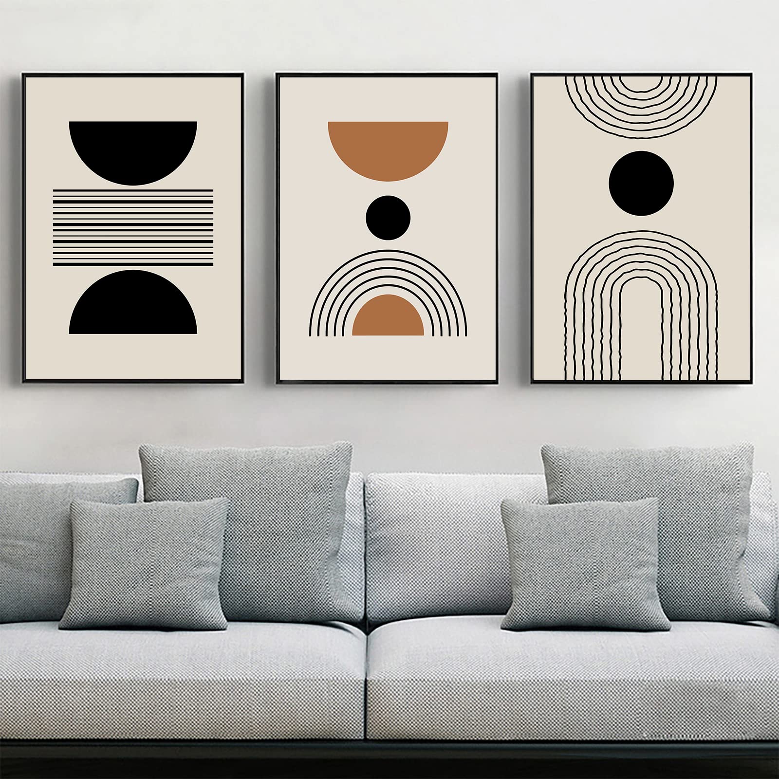 LYBOHO Canvas Pictures, Modern Abstract Art Poster Wall Pictures Living Room, Boho Poster Set for Living Room Bedroom - Image 4