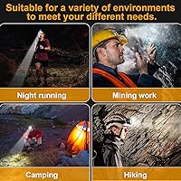 Vista 4 de Linterna frontal de minería recargable súper brillante KL6M.Plus, lámpara de casco LED 1+2 a prueba de explosiones e impermeable, luz de minero
