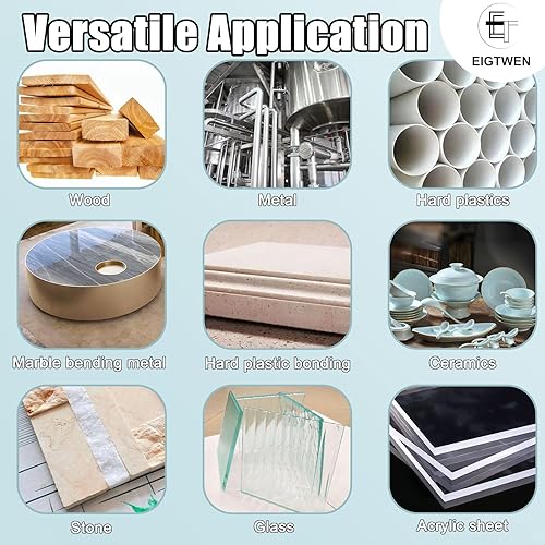 Miniatura 7 de Masilla epoxi, relleno de madera epoxi de 7.05 oz, masilla de metal epoxi de 2 partes, plástico, vidrio, reparación de grietas de fregadero de