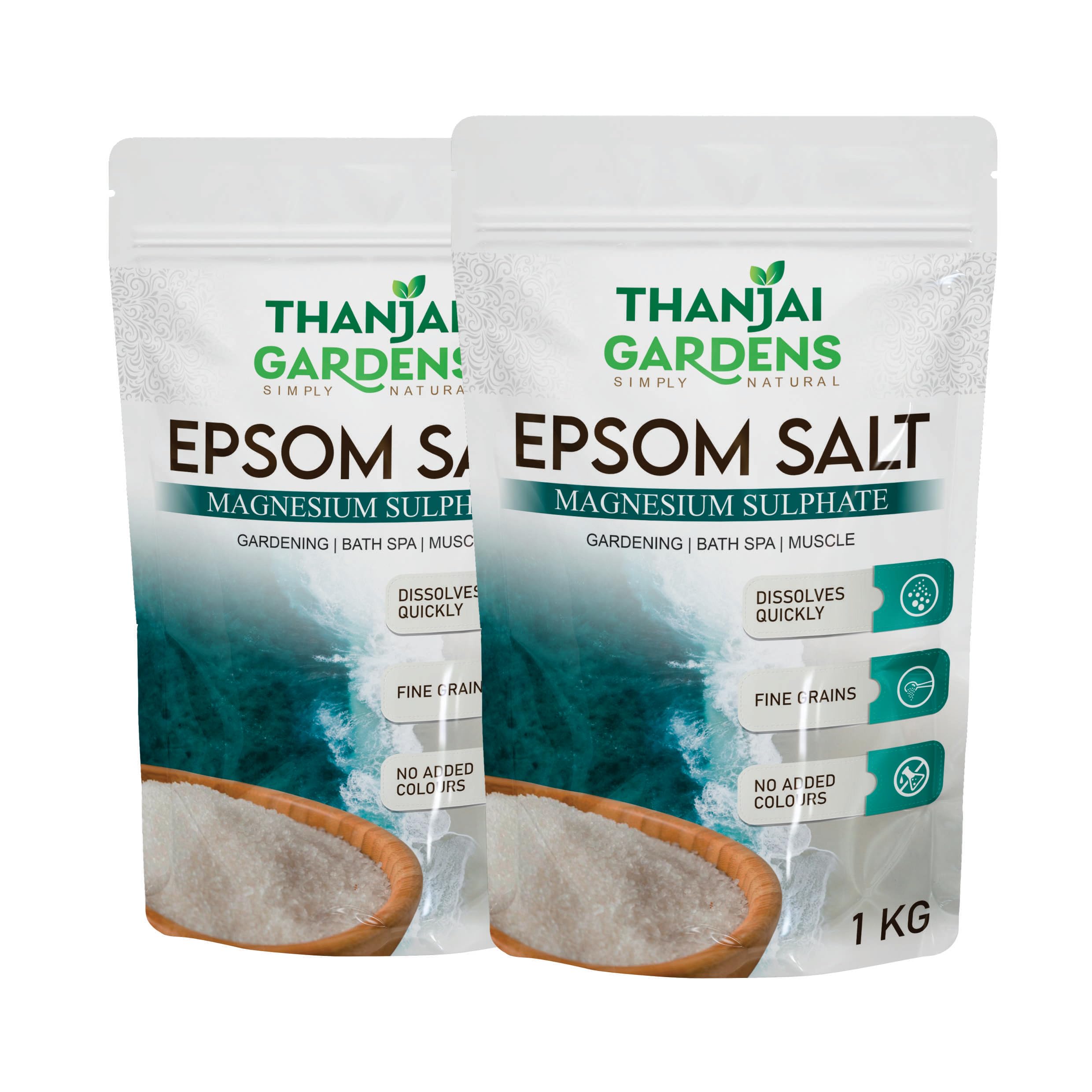 THANJAI GARDENS - SIMPLY NATURAL Epsom Bath Salt Crystal And Bath | For Muscle Relief, Relieves Aches & Pain 2000 GM-picture-41