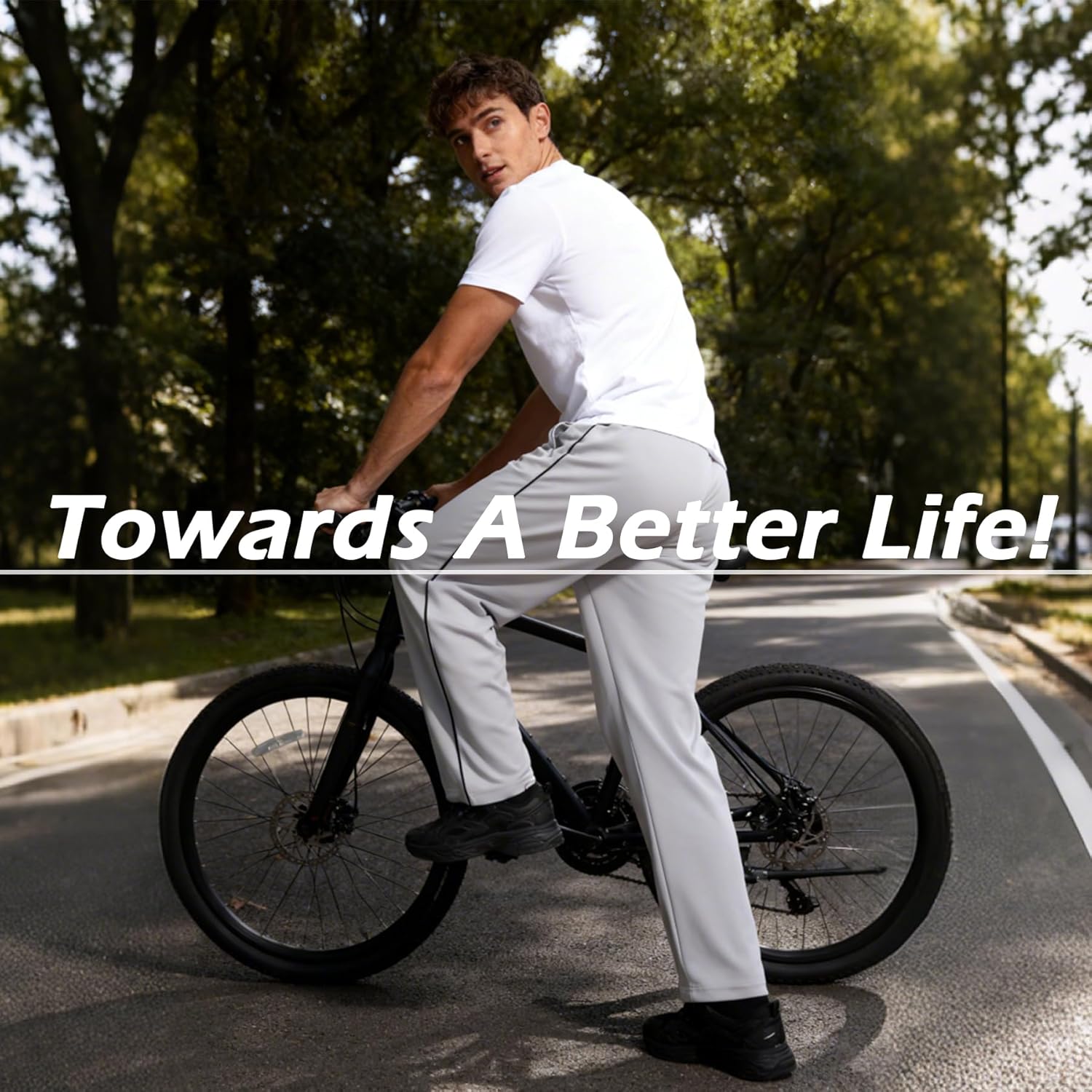 SACUIMAN 3 Pack Mens Athletic Sweatpants with Zipper Pockets,Workout Gym Running Jogging Training Pants for Men - Image 2