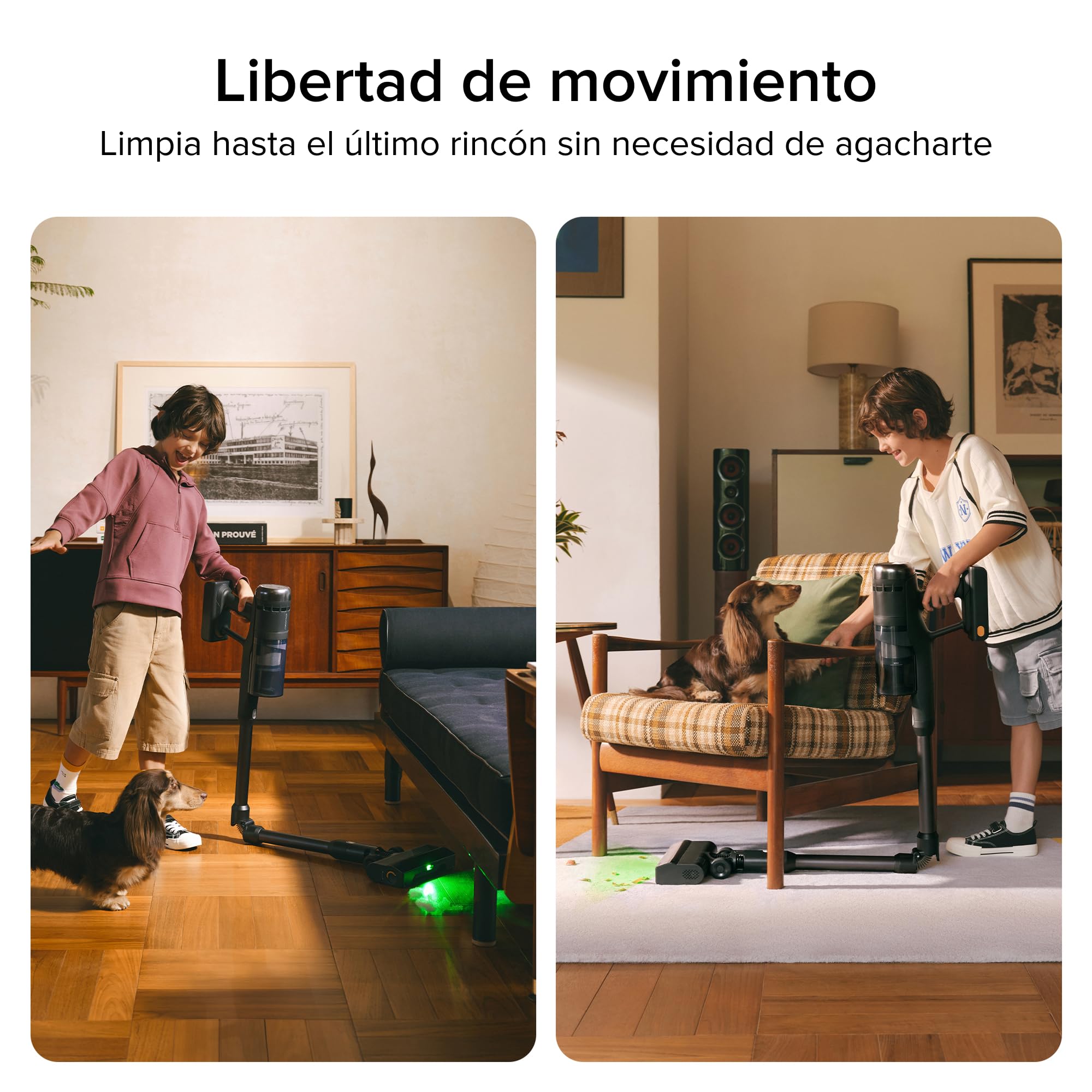 roborock H60 Ultra Aspiradora Sin Cable, Succión 210AW, Autonomía 90 min | Tubo Flexible 90°, Cepillo Anti-Enredos para Alfombras, Detección Polvo LED, Suelos y Pelo de Mascotas, Batería Extraíble